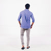 Overhemd - Gerecycled katoen en linnenmix - lichtblauw