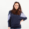 Sweatshirt - AMY - gemaakt van 4 verschillende gerecyclede stoffen: blauw, blauw, denimº - The Driftwood Tales