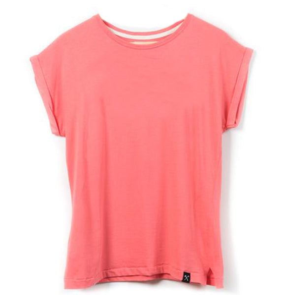 T-shirt  - koraal roze - grecycled katoen