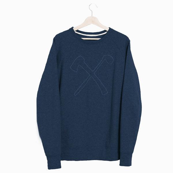 Sweatshirt - biologisch katoen - Club&Axe - Navy blauw - The Driftwood Tales