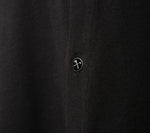 Overhemd Piqué - Biologisch katoen + elastane - zwart - verborgen button down - The Driftwood Tales