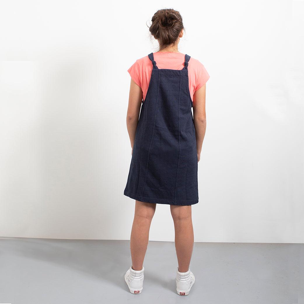 Recycled Cotton Pinafore With Pockets Buy Black Pinafore Dress