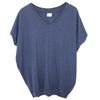 T-shirt vlinder model - gerecyclede stof - blauw melangeº - The Driftwood Tales