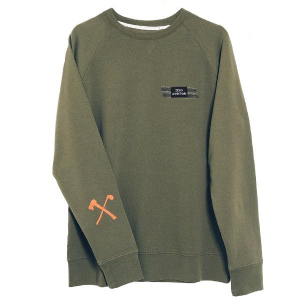 Sweatshirt - biologisch katoen - klitteband - legergroen €80,00 €29,00
