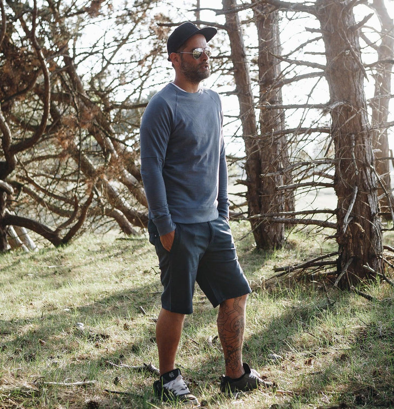 Sweatshirt - biologisch katoen - Basic - midden blauw - The Driftwood Tales