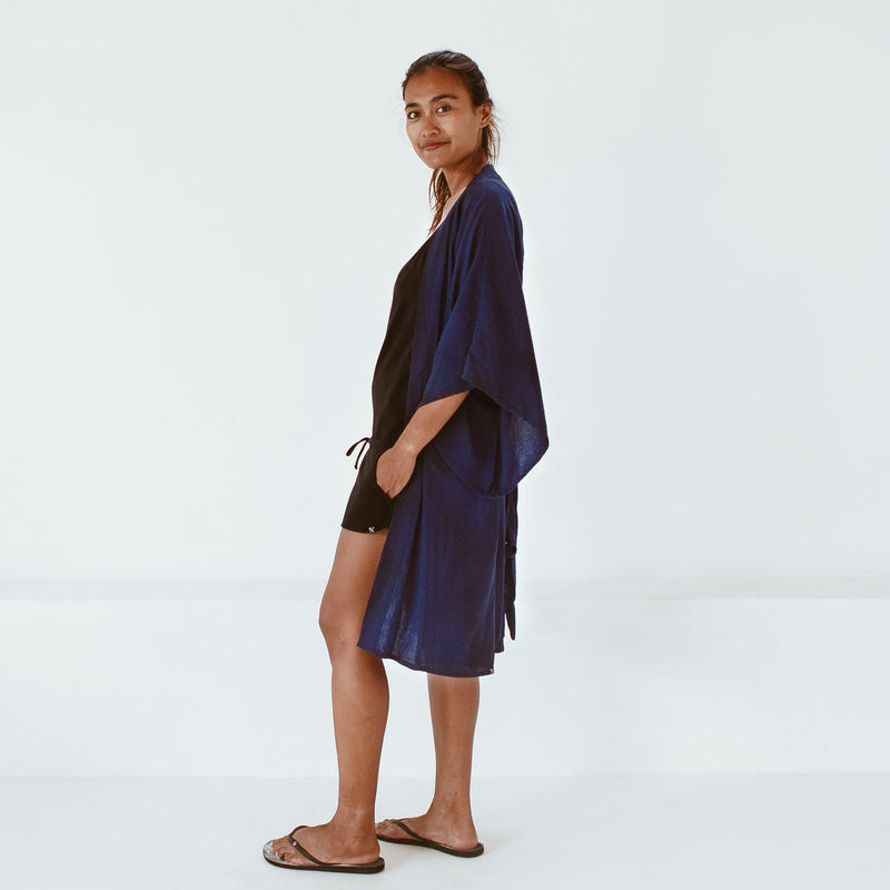 Kimono - barong - navy blauwº - The Driftwood Tales